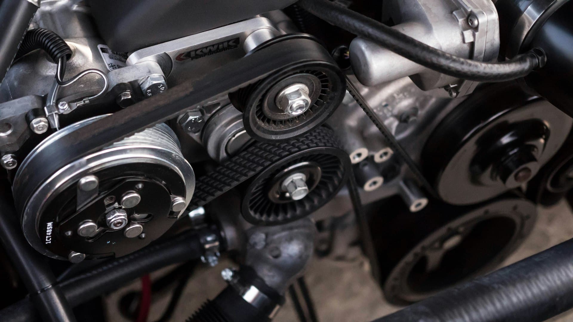 Car engine close-up for ECU remapping